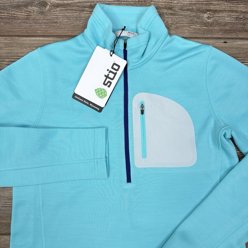 Stio Women's Gannett Peak Half Zip Fleece Pullover Blue Size Medium NEW - Picture 4 of 12